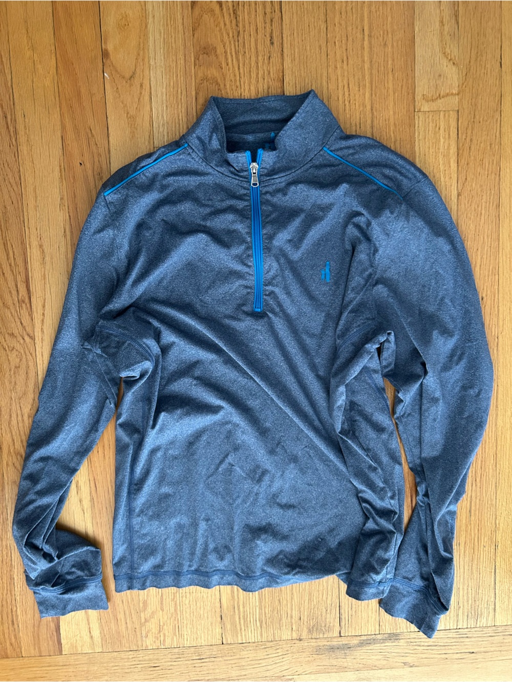 Johnnie O Men's Heather Navy Quarter-Zip Performance Pullover